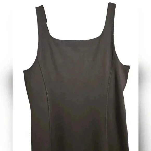 NWT Mono B Black Venice Square Neck Body Con Midi Athleisure Dress Large - Picture 9 of 15